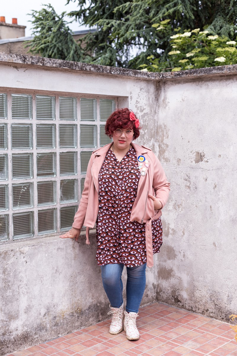 Monki, grande taille, yeux, mode, look, tenue, ninaah bulles, ronde, blogeuse, curvy, decontracter, casual, fashion