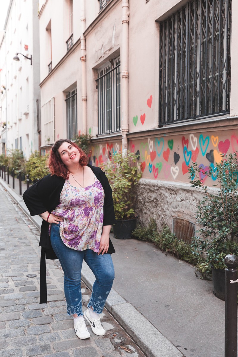 ninaah bulles, Look, tenue, la halle, grande taille, collection stéphanie zwicky, kimono, diy, top, curvy, plus size, blogueuse curvy, grande taille